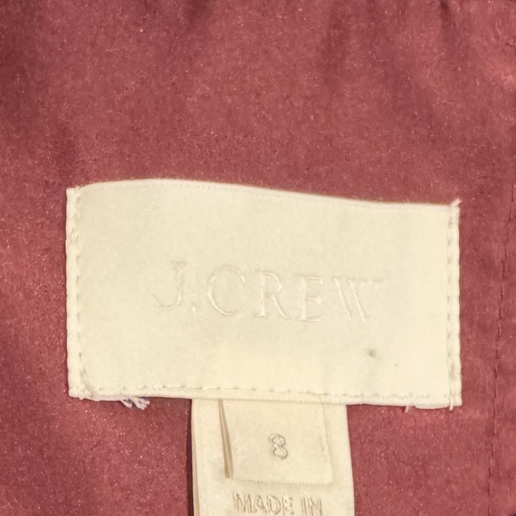 J. Crew Red Ruched Midi Dress V-Neck Sleeveless - Picture 12 of 13